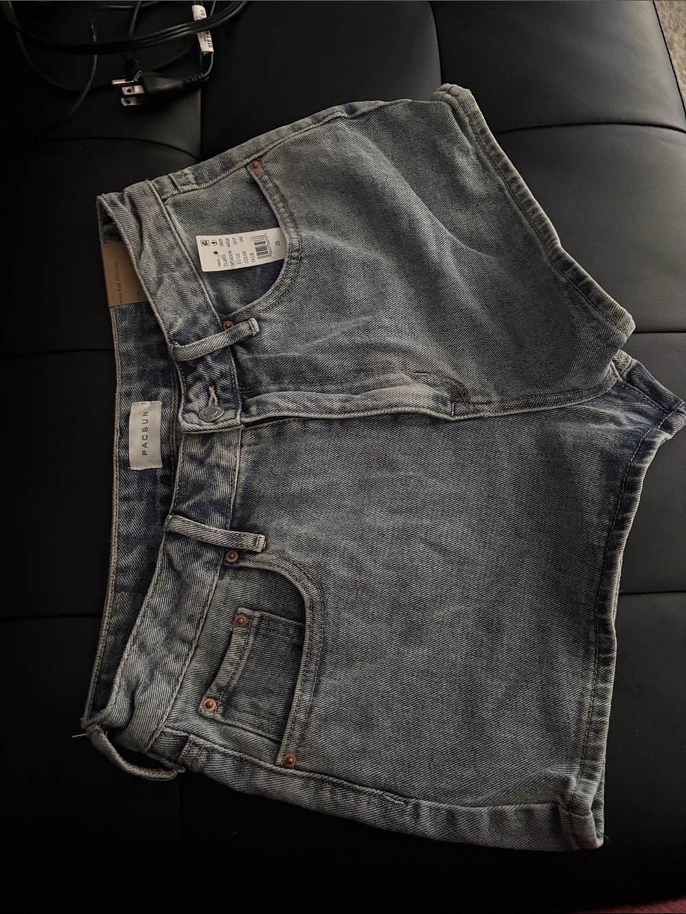 PacSun Light Blue High Waist Denim Shorts